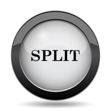 Split icon. Internet button on white background.. 스톡 일러스트