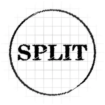 Split icon. Internet button on white background.. Stock Illustration