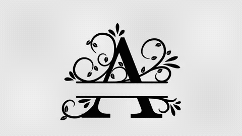 Split letter A. Monogram A. Animated letter. Personalized logo. Put your name Stock Footage 169227873