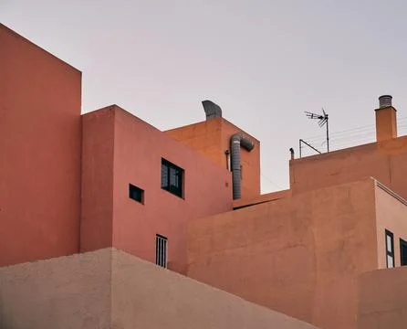 Split-level apartment building Stock Photos