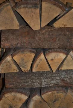 Split Logs Stock Photos