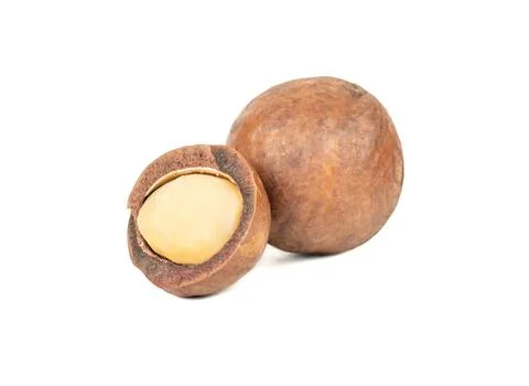Split macadamia nut Stock Photos
