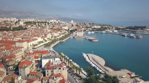 Split Old Town Stock Footage 95102298
