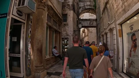 Split Old Town streets, Croatia Stock Footage 254246171