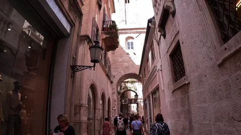 Split Old Town streets, Croatia Stock Footage 254261910