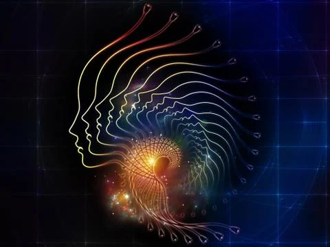 Split Online Personality Illustrazione stock