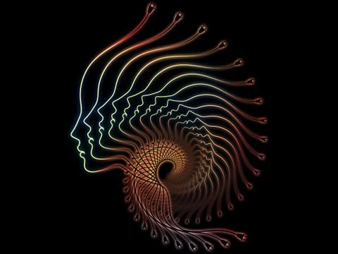 Split Online Personality Stock Illustration