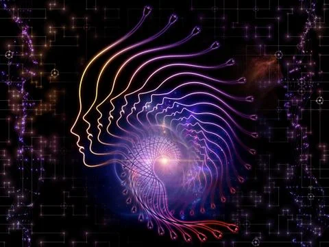 Split Online Personality Illustrazione stock