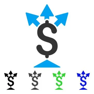 Split Payment Flat Icon Stock Illustration