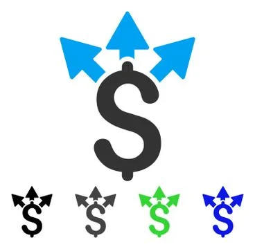 Split Payment Flat Icon Stock Illustration