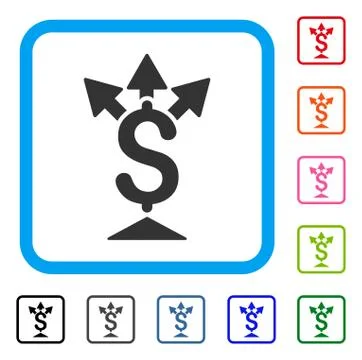 Split Payment Framed Icon 스톡 일러스트