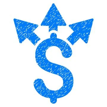 Split Payment Grunge Icon Stock Illustration