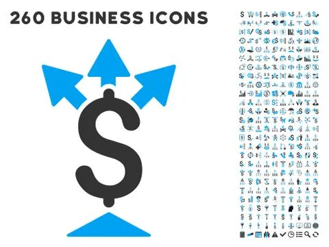 Split Payment Icon with Flat Vector Set Stockillustratie