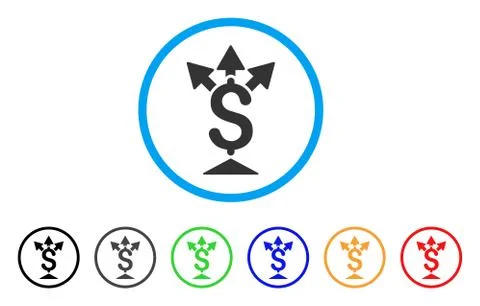 Split Payment Rounded Icon Stock Illustration