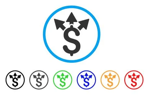 Split Payment Rounded Icon Stock Illustration