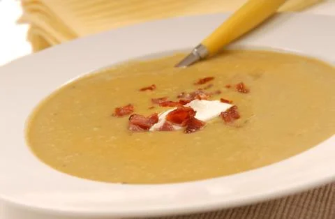 Split pea soup Stock Photos