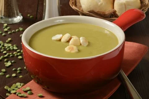 Split pea soup Stock Photos