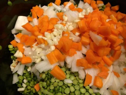 Split pea soup Stock Photos