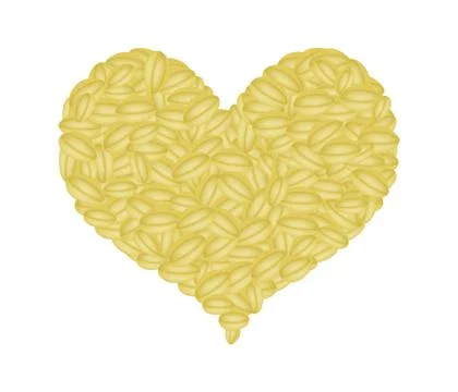 Split Peas Forming in A Heart Shape Stock Illustration