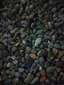Split pebbles in the home garden Stock Photos