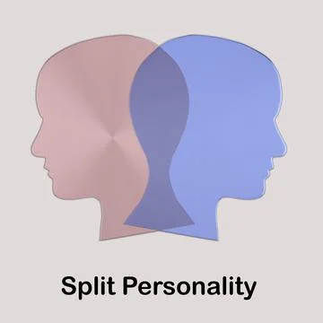 Split Personality concept Stock Illustration
