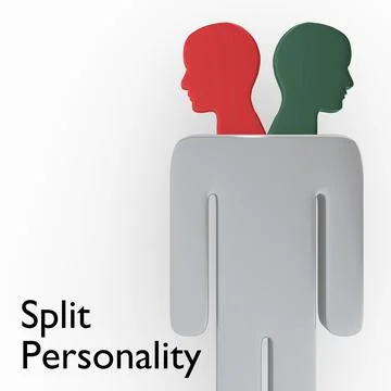 Split Personality concept Stock Illustration