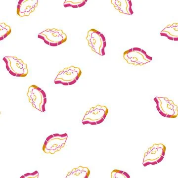 Split personality glyph icon seamless pattern color Stock Illustration