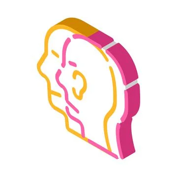 Split personality glyph icon vector illustration color Stock Illustration