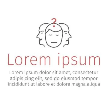 Split personality Vector illustration Illustrazione stock
