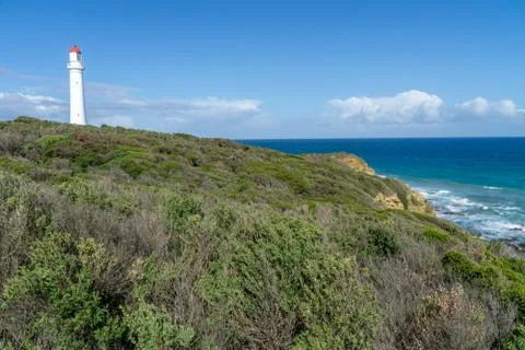 Split Point Lighthouse is a lighthouse close to Aireys Inlet Stock Photos