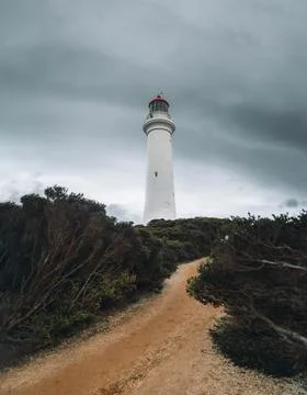 Split Point Lighthouse is a lighthouse close to Aireys Inlet, a small town on Stock Photos
