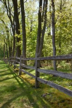 Split rail fence Stock Photos