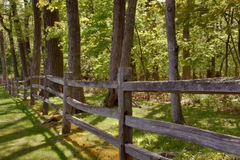 Split rail fence Stock Photos
