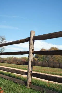 Split rail fence Stock Photos