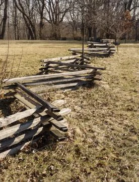 Split rail fence Stock Photos