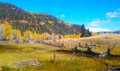 Split rail fence Stock Photos