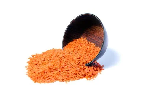 Split Red Lentils/ Masoor Also Know as Masoor Dal/Red Gram, , Heap of red spl Stock Photos
