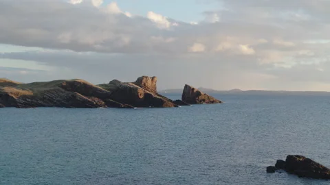 Split Rock Clachtoll Sutherland Scottish Highlands 01 Stock Footage 130790993