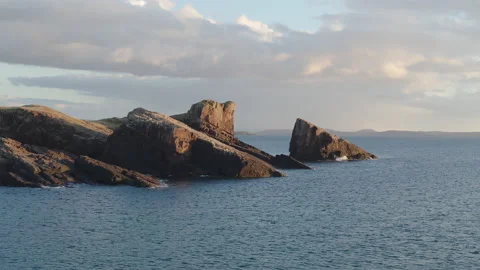 Split Rock Clachtoll Sutherland Scottish Highlands 02 Stock Footage 130792614
