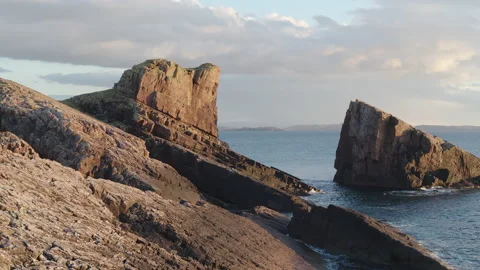 Split Rock Clachtoll Sutherland Scottish Highlands 03 Stock Footage 130793536