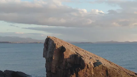Split Rock Clachtoll Sutherland Scottish Highlands 05 Stock Footage 130795676