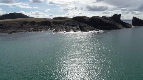 Split Rock Clachtoll Sutherland Scottish Highlands 13 Video stock 130801774