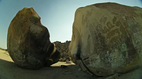 Split Rock outside of Joshua Tree 4K Stock Footage 36489518