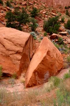 Split rock Stock Photos