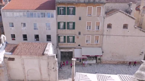 Split scenery from the bell tower, Croatia Stock Footage 83769711
