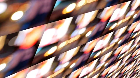 Split screen display wall background. blurred night lights Stock Footage 45632089