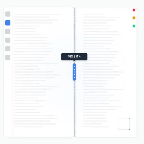Split Screen Document Comparison with Progress Bar and Color Indicators Stock-Footage 347263312