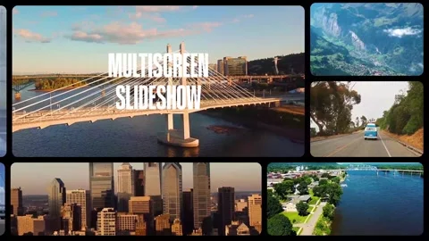 Split Screen Gallery 스톡 After Effects