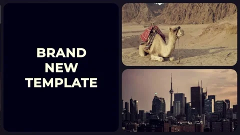 Split Screen Gallery Slideshow Opener 库存 After Effects