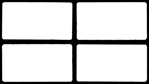 Split Screen Retro Film Frame Matte 1 Stock Footage 332292292
